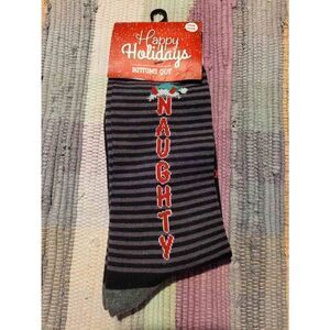 Happy Holidays Bottoms Out 'Naughty-Nice' Novelty Socks- NWT